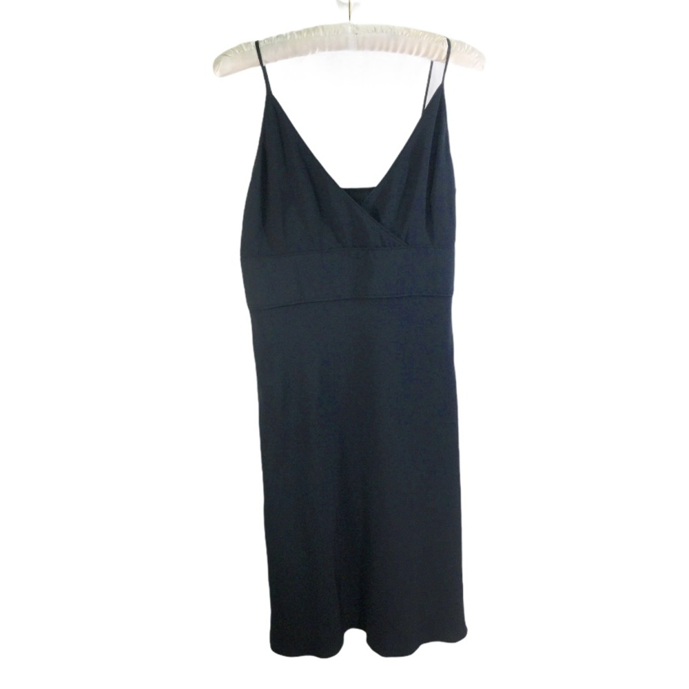 Ann Taylor black spaghetti strap silk dress 4